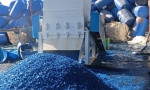 Plastic HDPE Blue drum regrind